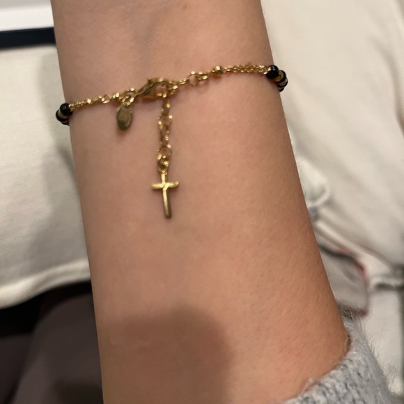 Lucia Maria Virgin Mary rosary bracelet. Silver 925. 18 K gold plated. Authentic - Picture 6 of 6